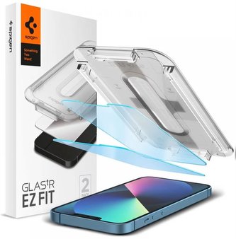 Spigen Glass tR EZ Fit Transparency Sensor Open (Anti-BlueLight/2P)  iPhone 14/13 Pro/13