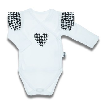 Kojenecké bavlněné body s bočním zapínáním Nicol Viki - velikost 62 (3-6m)