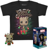 Funko Pocket POP! & Tee: Marvel: GOTG- Holiday Groot S (dětské)