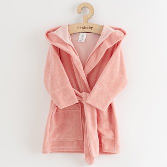 Dětský froté župan New Baby Comfortably pink - velikost 80/86