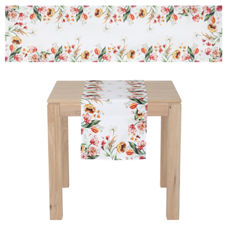 Běhoun, pivoňky v barvách pozdního léta,  40x150cm, 100%polyester. Běhoun, pivoňky v barvách pozdního léta,  40x150cm, 100%polyester.