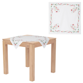 Ubrus,máky v růžových barvách, 80x80cm, 100% polyester. Ubrus,máky v růžových barvách, 80x80cm, 100% polyester.