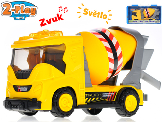 2-Play Traffic auto stavební míchačka 22cm se světlem a zvukem 18m+ v kufříku