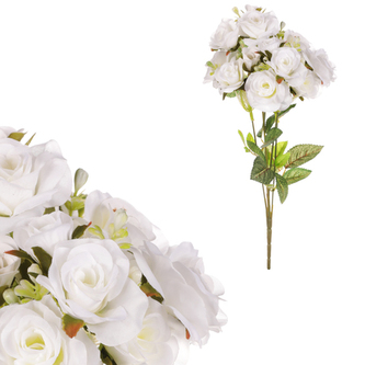 Růže v pugetu, bílá barva. Růže v pugetu, bílá barva.