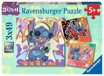 Puzzle dla dzieci 2D 3x49 Disney Stitch Puzzle dla dzieci 2D 3x49 Disney Stitch