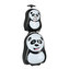 Cestovní dětský kufr na kolečkách + batoh (2v1) PANDA