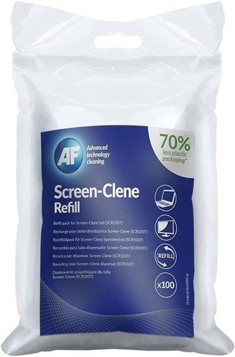 AF Screen-Clene - Náplň pro ASCR100T, antistatický čistič obrazovek a filtrů AF ubrousky (100ks)