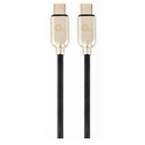 Gembird kábel nabíjací USB-C (M) na USB-C (M), 60W Power Delivery, opletený, 1 m, čierny