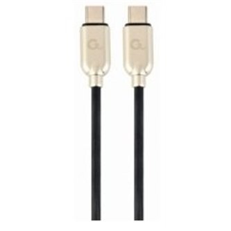 Gembird kábel nabíjací USB-C (M) na USB-C (M), 60W Power Delivery, opletený, 1 m, čierny