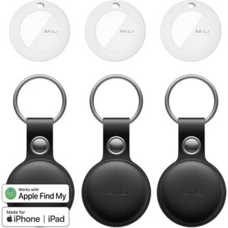 Mili MiTag smart lokátor s koženou klíčenkou 3ks černý