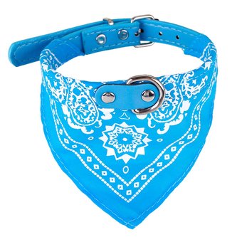 Obojek pro psa se šátkem Světle modrá S