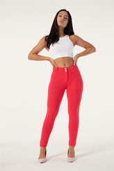 Push-Up pletené legíny Melody, red, NP M