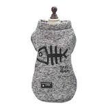 Mikina pro psa rybí kost - Šedá S