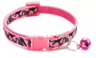 Obojek pro psa Camuflage 1,5 x 25-40cm Růžová
