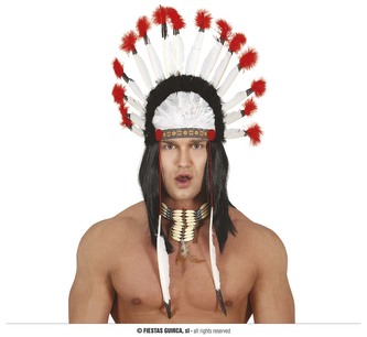 Indiánská čelenka z peří