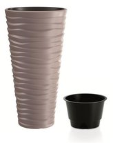 Květináč Prosperplast SAND SLIM mocca 34,9 cm