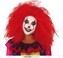 Červená paruka pro klauna v boxu