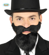 Černé vousy s knírem