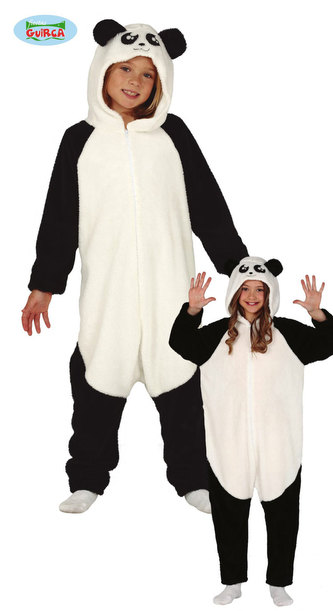 Pyžamo Panda - overal s kapucí dětský 5-6 let