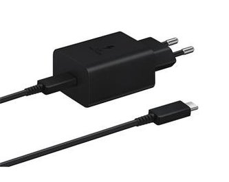 EP-T4510XBE Samsung 45W Cestovní nabíječka + USB-C Datový Kabel Black (Pošk.Balení)