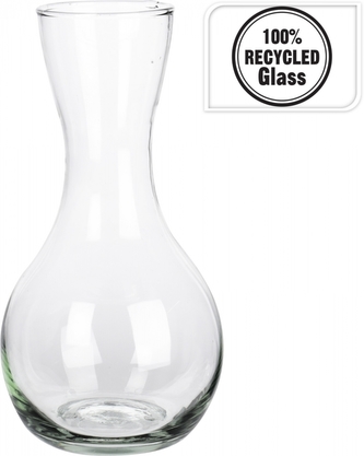 Skleněná váza z recyklovaného skla 1500 ml, 24x12,5 cm