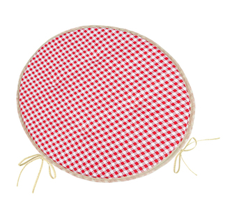 Sedák BERTA kulatý hladký - Kostička červená - průměr 40 cm