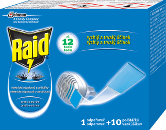 Raid elektrický odpařovač suchý polštářek 1+10 ks