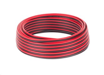 Kabel dvojlinka Cabletech 10m  2x0,75 mm  černo-rudá