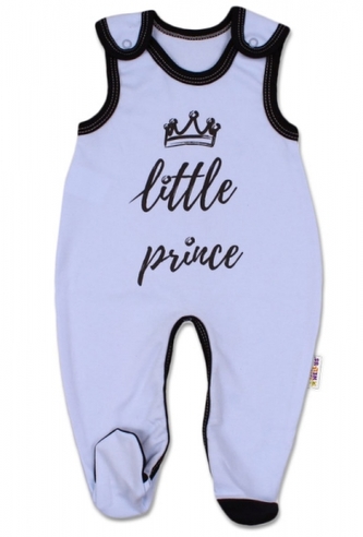 Baby Nellys Kojenecké bavlněné dupačky, Little Prince - modré; 56 (1-2m)