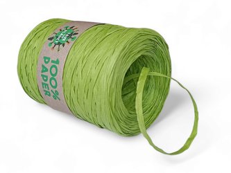 Stuha rafie 100% papírová 200m - světle zelená