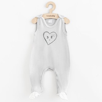 Kojenecké bavlněné dupačky New Baby Srdíčka - velikost 56 (0-3m)