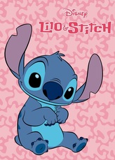 FARO Fleece deka Lilo and Stitch růžová  Polyester, 100/140 cm