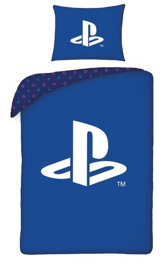 HALANTEX Povlečení Playstation Logo  Bavlna, 140/200, 70/90 cm