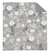 DETEXPOL Přehoz na postel Květy grey  Polyester, 170/210 cm