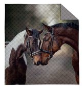 DETEXPOL Přehoz na postel Koně Love  Polyester, 220/240 cm