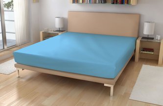 Jersey prostěradlo EXKLUSIVE nebesky modrá 90/200 Jersey prostěradlo EXKLUSIVE nebesky modrá 90/200