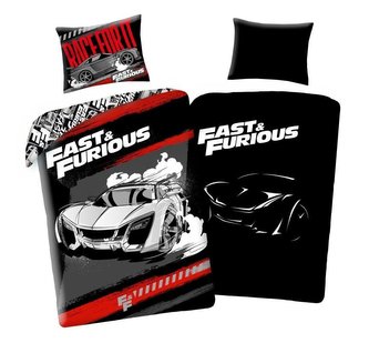 HALANTEX Povlečení Rychle a zběsile Race svítící  Bavlna, 140/200, 70/90 cm