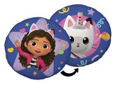 JERRY FABRICS Tvarovaný mikroplyšový polštářek Gábinin kouzelný domek Párty Polyester, průměr 40 cm