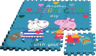 EUROSWAN Podlahové pěnové puzzle Peppa Pig Eva, 9 dílků v tašce cm