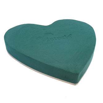 Srdce EKO 47 cm s aranžovací hmotou na květiny - mokrá 2 ks/balení