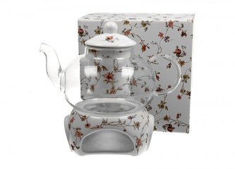 Skleněná konev SAFA s nahříváčkem a cedítkem