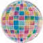 Balonek bublina s potiskem - color disco 38 cm