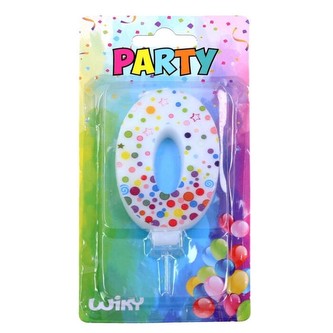 Svíčka dortová s tečkami č. 0