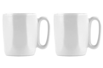 Vialli Design Sada 2 keramických hrnků, ESPRESSO 80 ml, bílé, FUORI 30138
