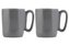 Vialli Design Sada 2 keramických hrnků, ESPRESSO 80 ml, šedé, FUORI 29958