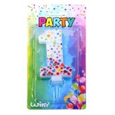 Svíčka dortová s tečkami č. 1