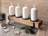 svícen adventní dřevo 48x14cm 8886211