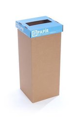 Odpadkový koš na tříděný odpad "Office", modrá, recyklovaný, 60 l, RECOBIN