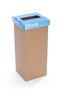 Odpadkový koš na tříděný odpad "Office", modrá, recyklovaný, 60 l, RECOBIN