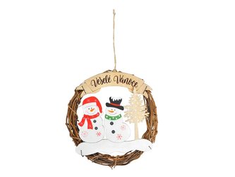 závěs proutí se sněhuláky 19cm 8886142